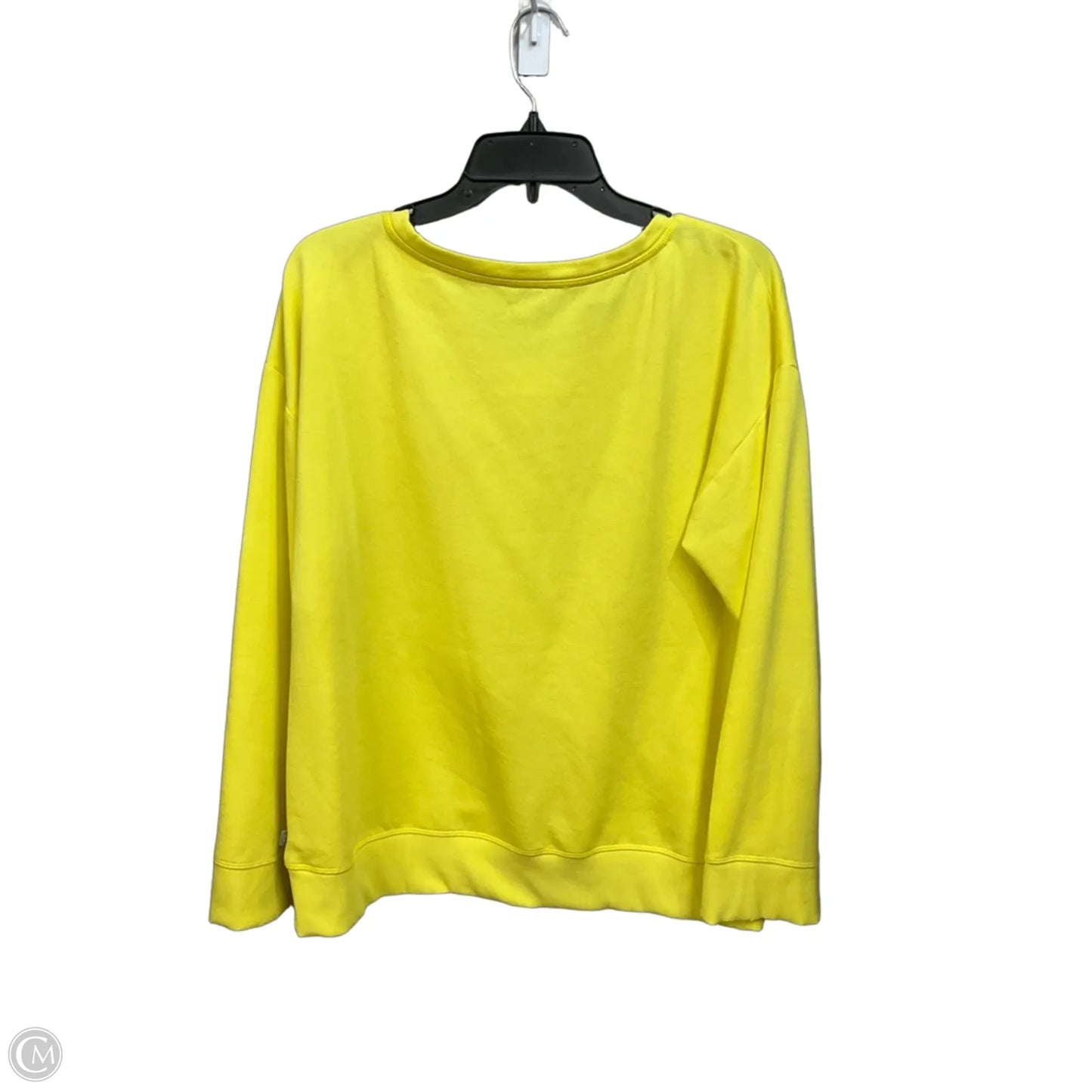 Top Long Sleeve Basic By Talbots In Yellow, Size: L