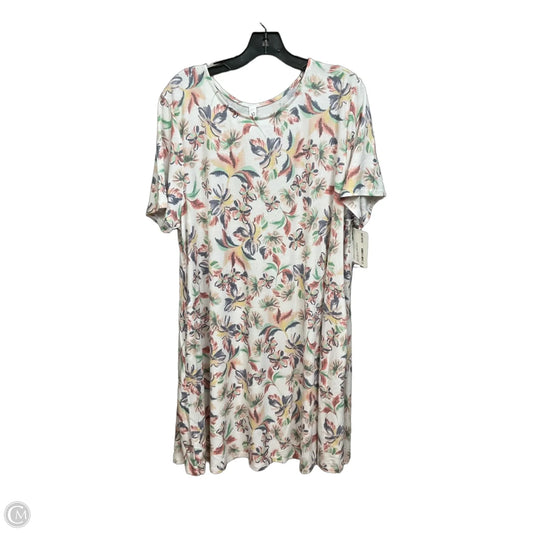 Dress Casual Short By Clothes Mentor In Floral Print, Size: 3x