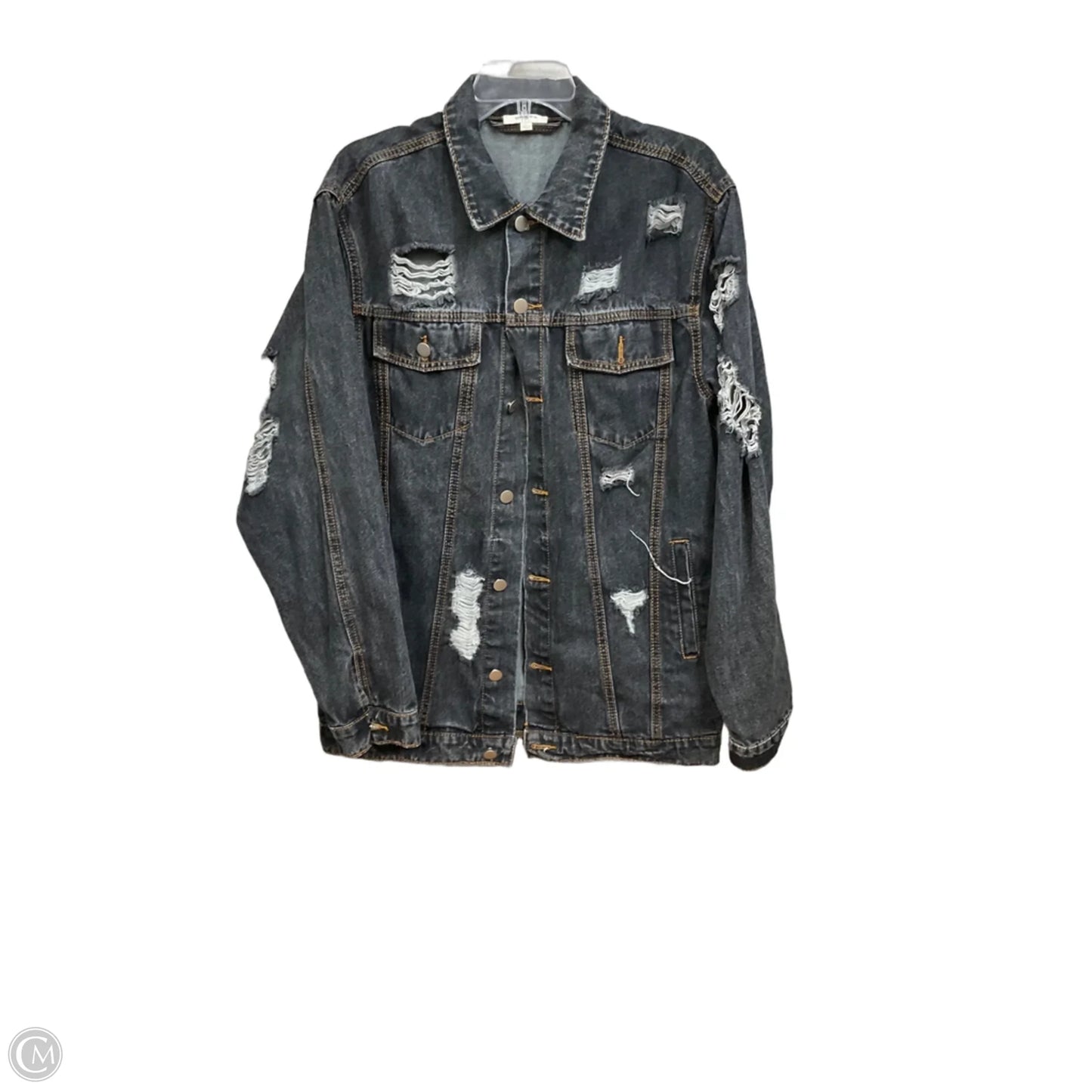 Jacket Denim By Umgee In Grey Denim, Size: L