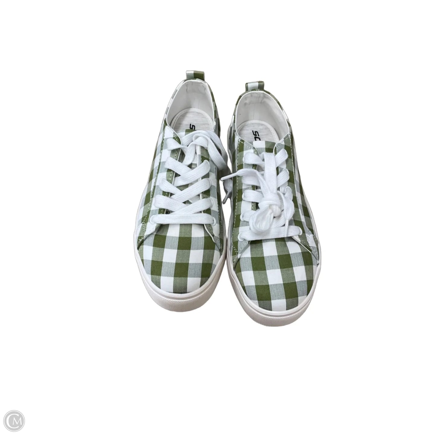Sandals Heels Platform By Soda In Plaid Pattern, Size: 7.5