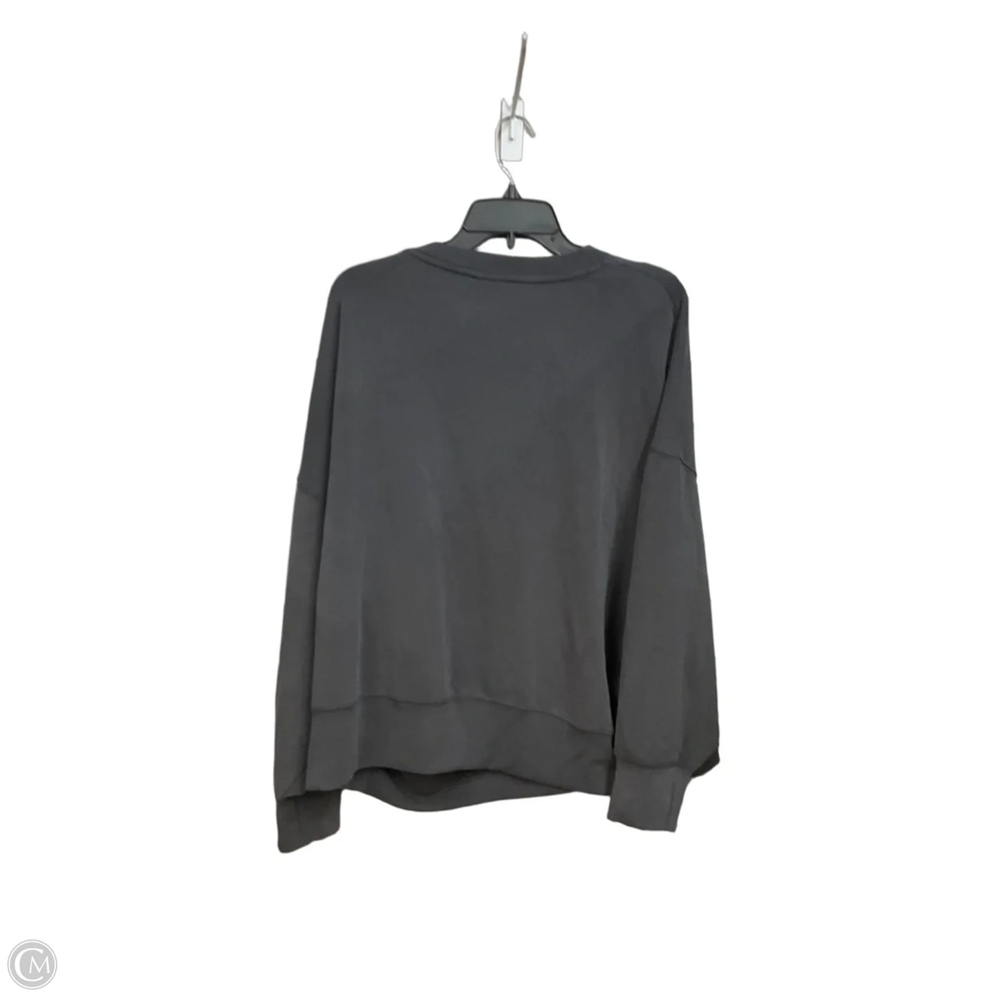 Top Long Sleeve Basic By Arula In Grey, Size: L