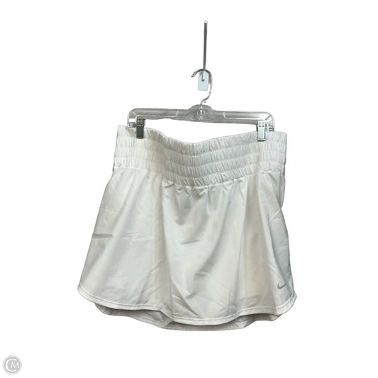 Athletic Skort By Nike Apparel In White, Size: Xxl