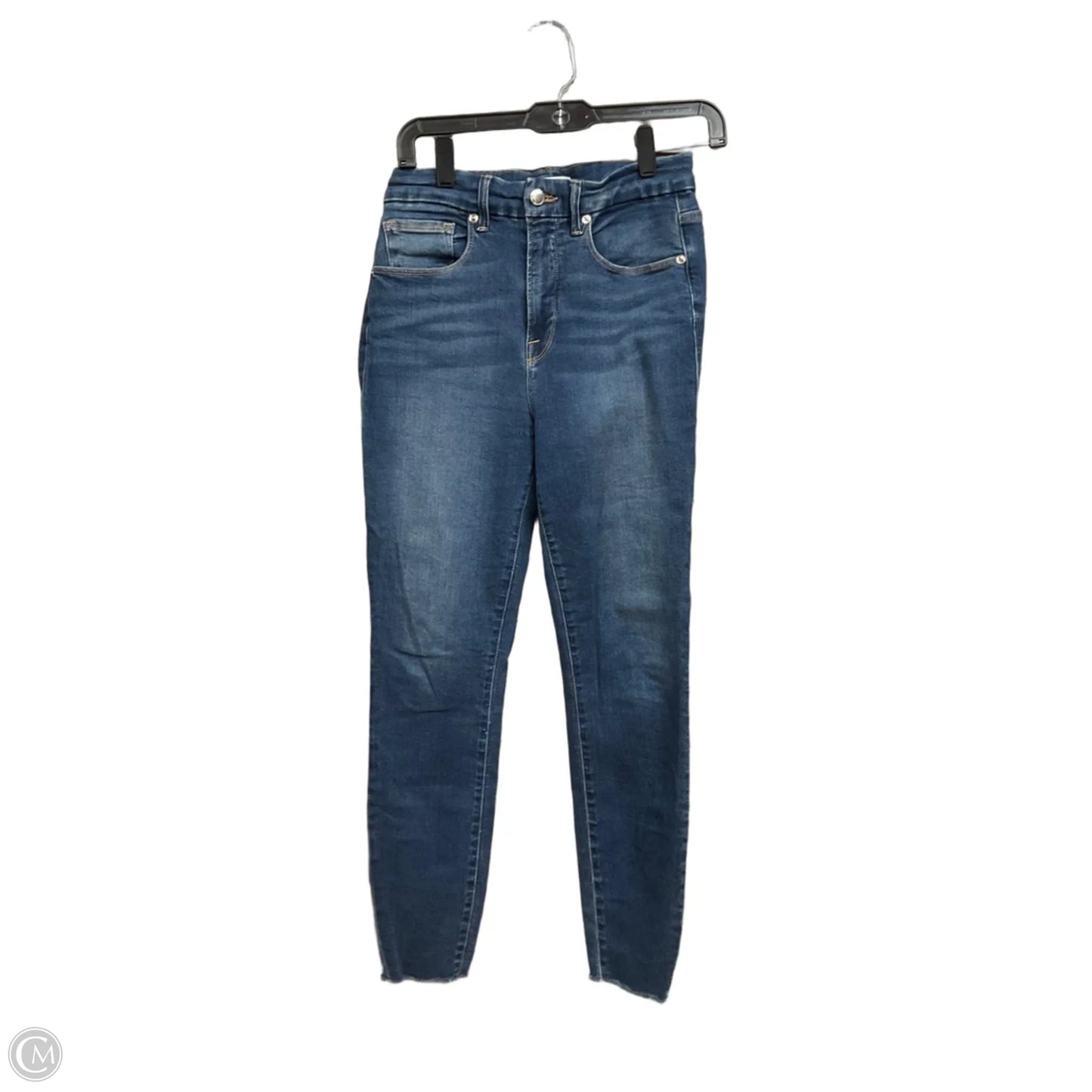 Jeans Cropped By Good American In Blue Denim, Size: 6