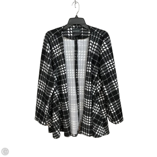 Cardigan By Bloomchic In Black & White, Size: 1x