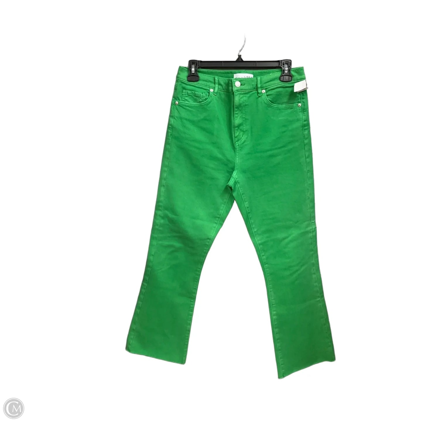 Jeans Cropped By Loft In Green Denim, Size: 4