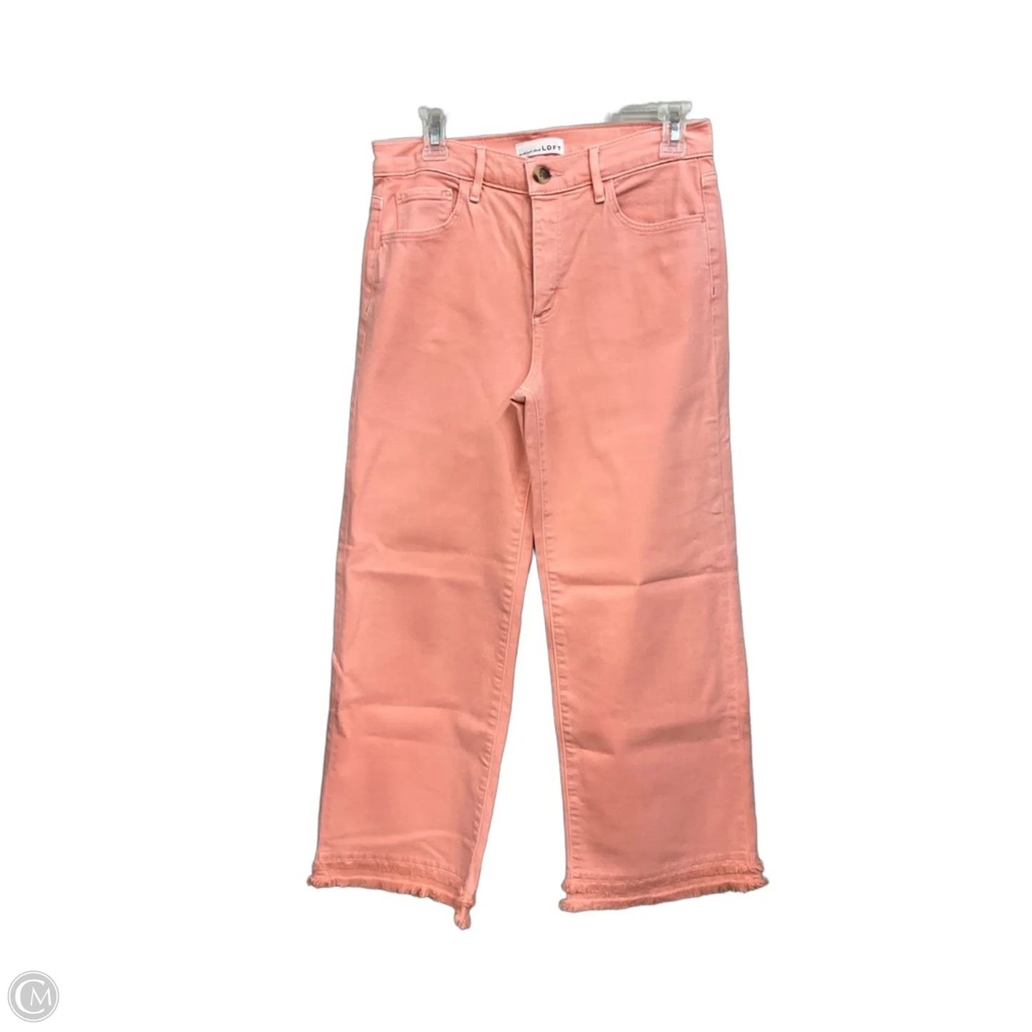 Jeans Wide Leg By Loft In Pink Denim, Size: 2