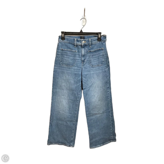 Jeans Wide Leg By J. Crew In Blue Denim, Size: 4