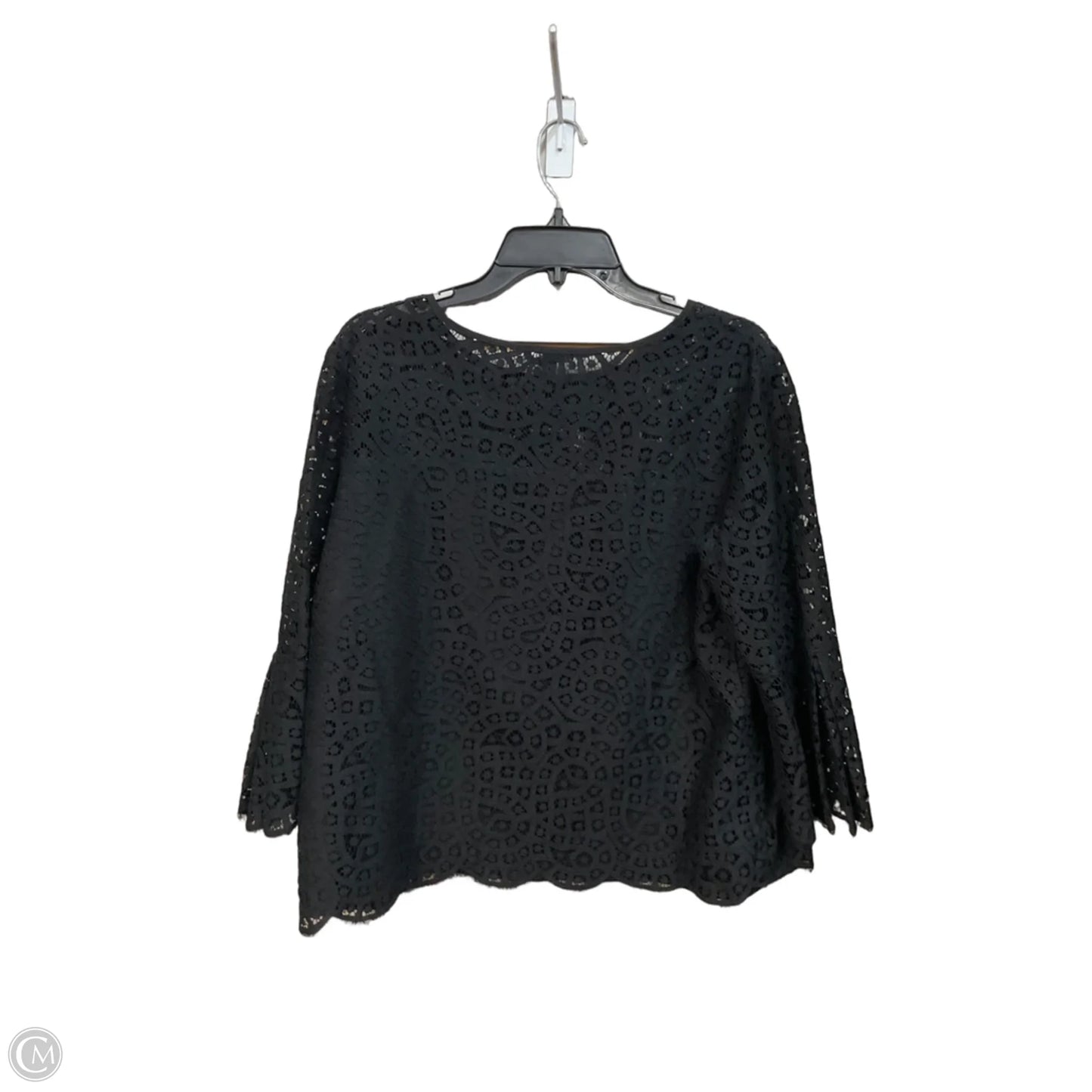 Top 3/4 Sleeve By Gap In Black, Size: L