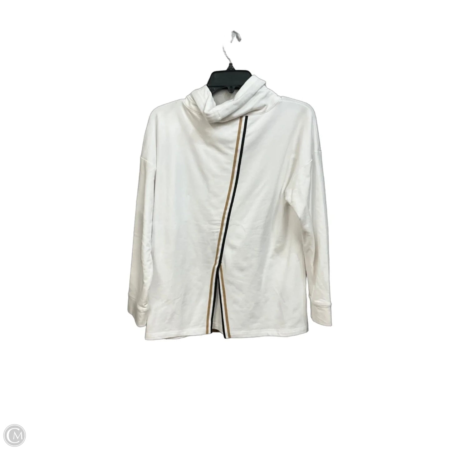 Athletic Top Long Sleeve Collar By Talbots In White, Size: Mp