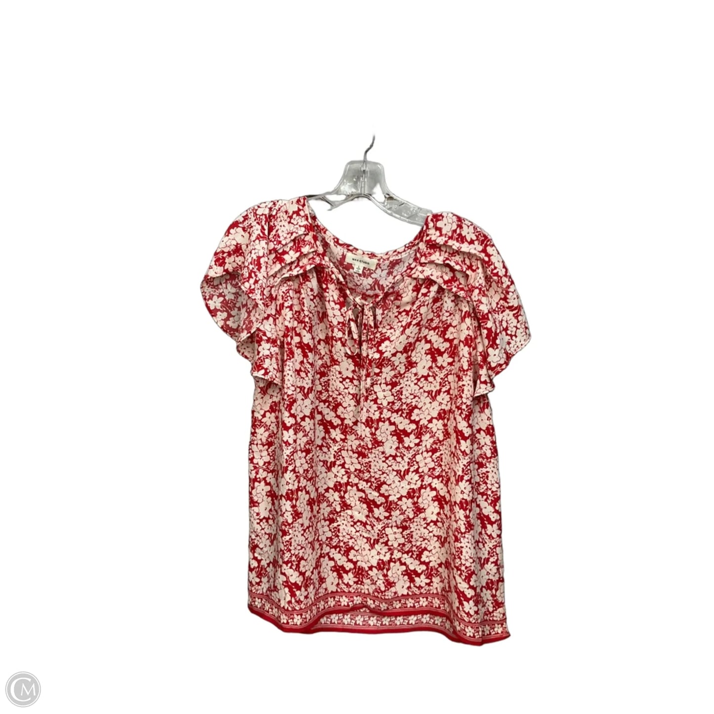 Top Short Sleeve By Max Studio In Floral Print, Size: L