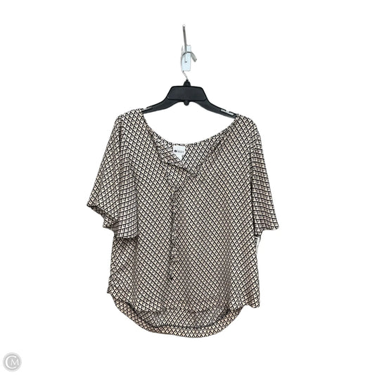 Top Short Sleeve By Stylus In Black & Tan, Size: L