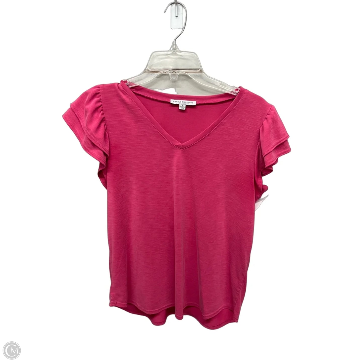 Top Short Sleeve By Green Envelope In Pink, Size: M