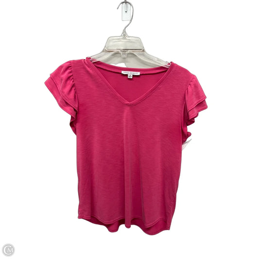 Top Short Sleeve By Green Envelope In Pink, Size: M
