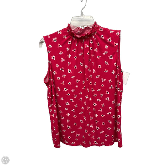 Top Sleeveless By Elle In Floral Print, Size: M
