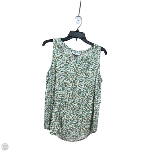 Top Sleeveless By Croft And Barrow In Floral Print, Size: M
