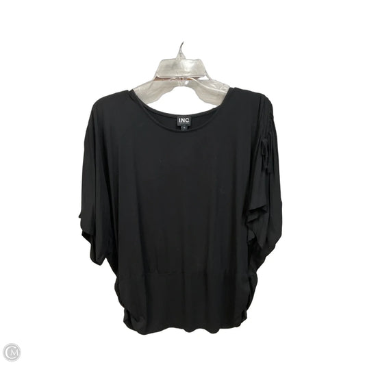 Top Short Sleeve By Inc In Black, Size: Xl