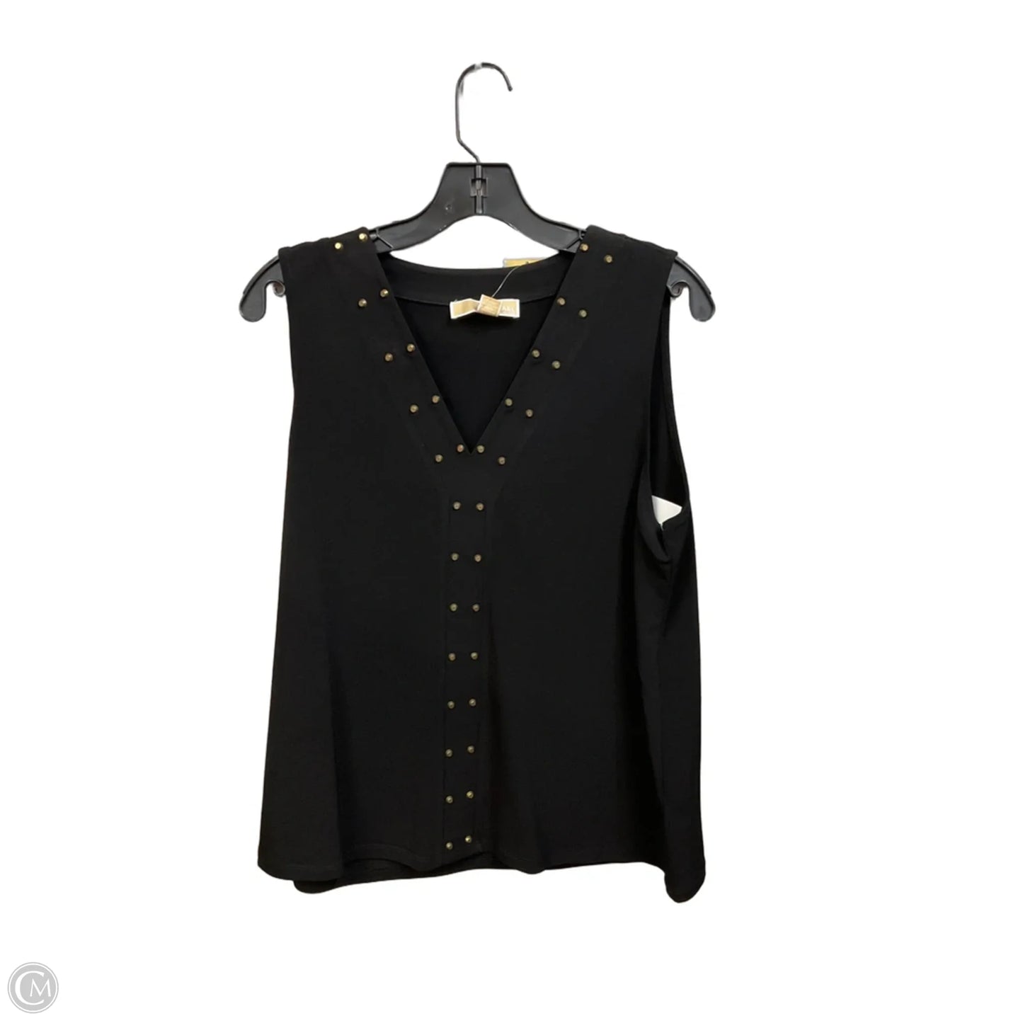 Top Sleeveless By Michael By Michael Kors In Black & Gold, Size: L