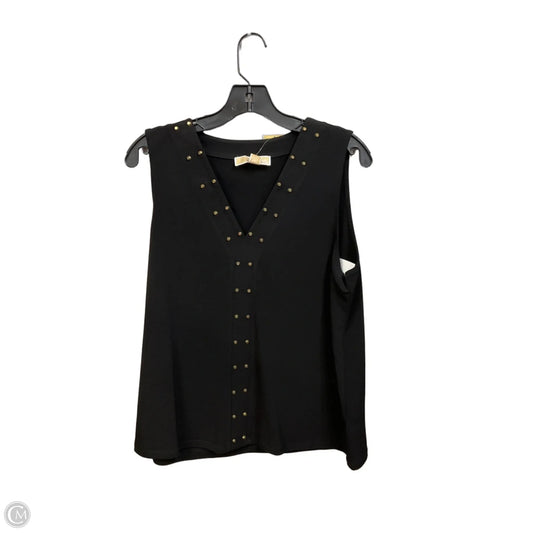 Top Sleeveless By Michael By Michael Kors In Black & Gold, Size: L