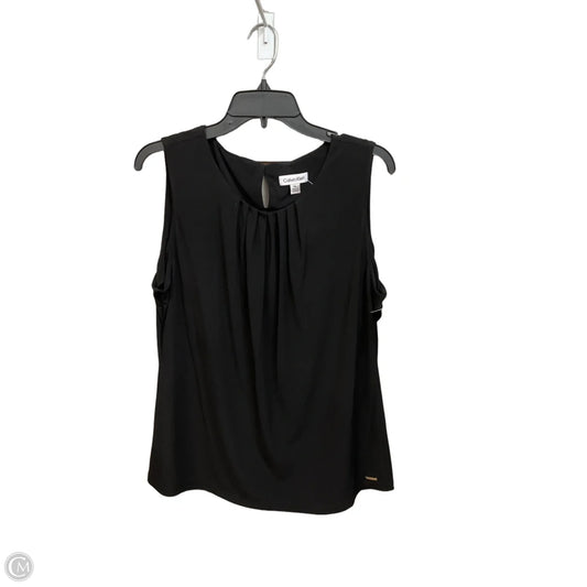 Top Sleeveless By Calvin Klein In Black, Size: Xl