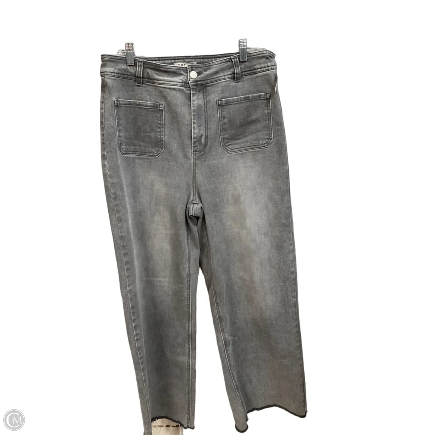 Jeans Wide Leg By Oat In Grey Denim, Size: 12