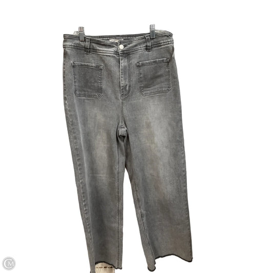 Jeans Wide Leg By Oat In Grey Denim, Size: 12