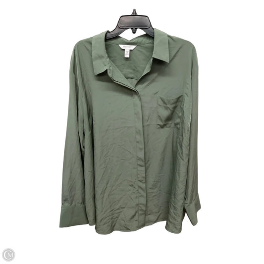 Blouse Long Sleeve By Nine West In Green, Size: 3x