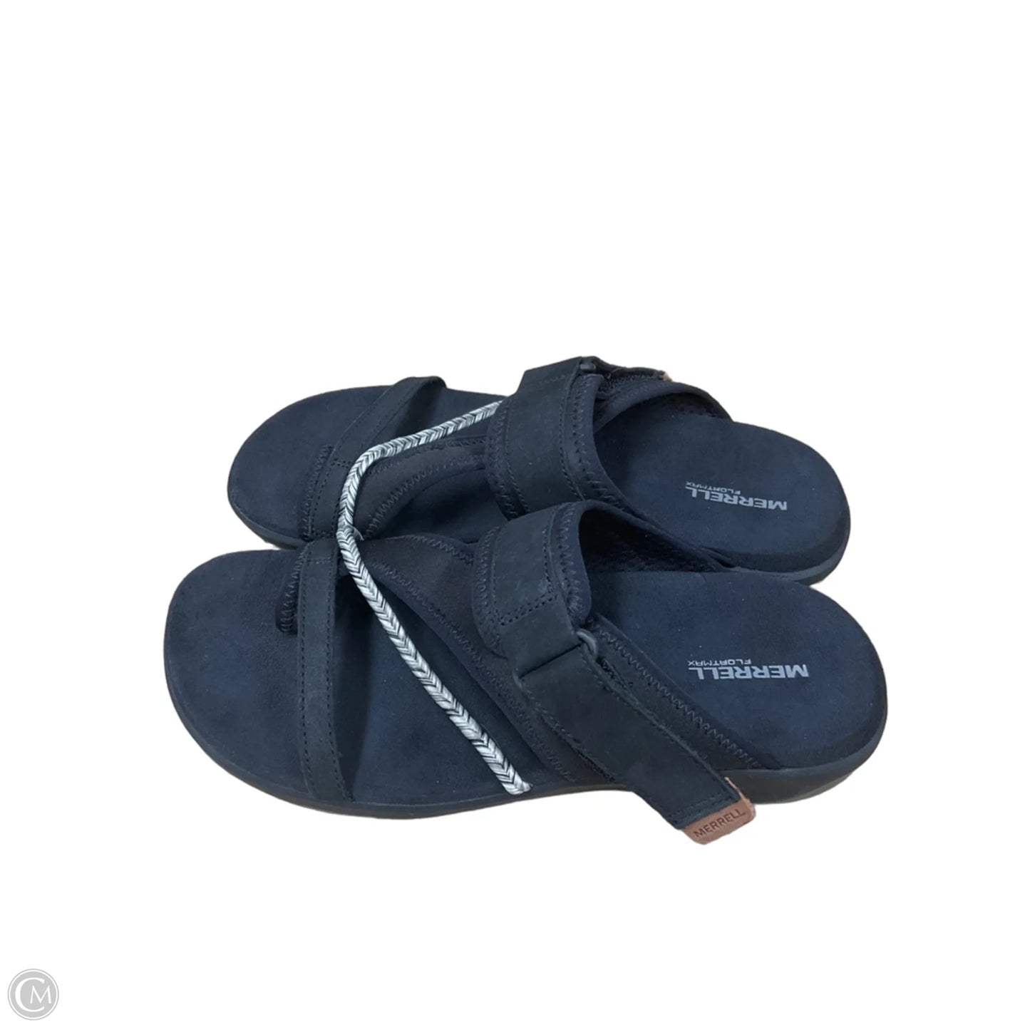 Sandals Flats By Merrell In Black & Cream, Size: 8