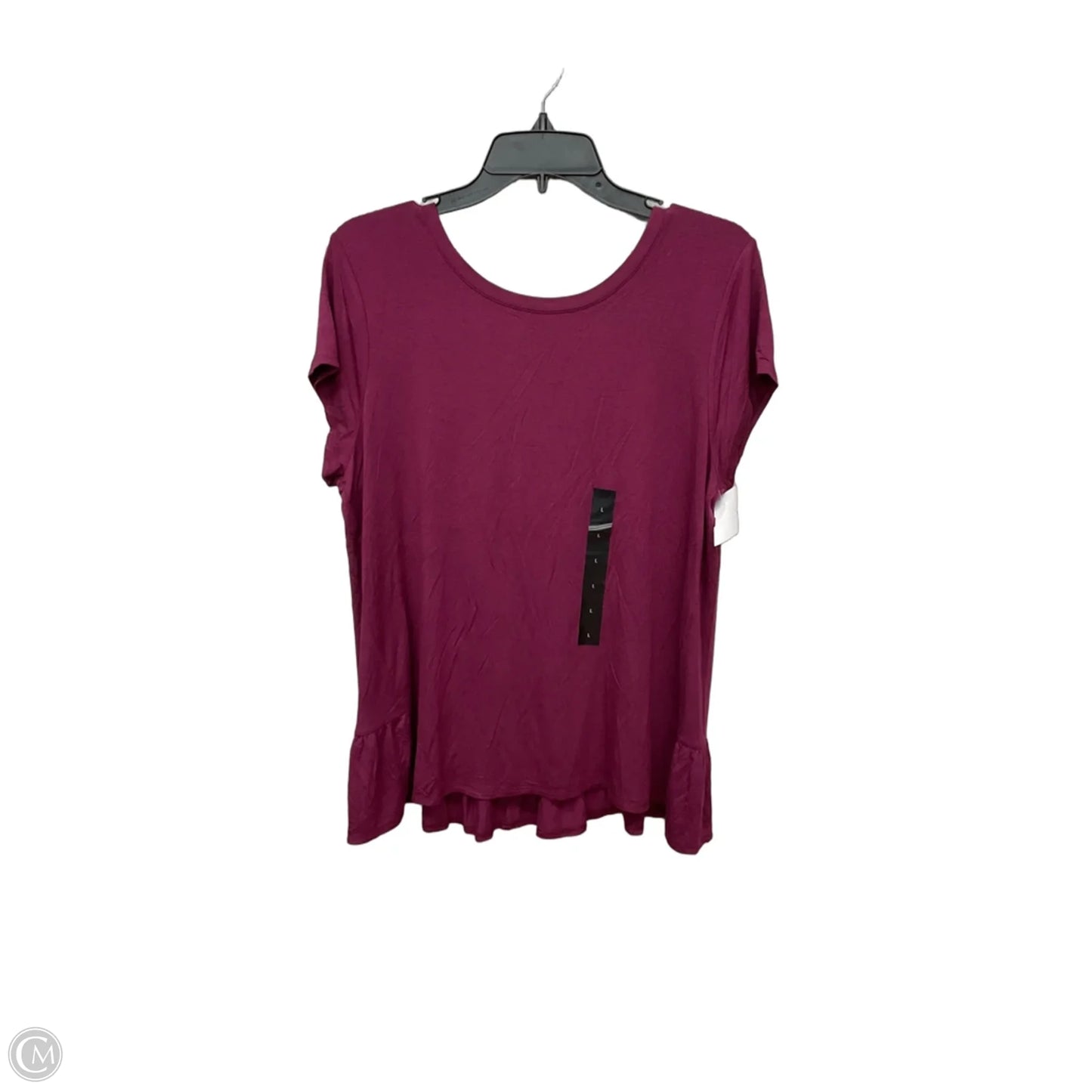 Top Short Sleeve Basic By Banana Republic In Purple, Size: L