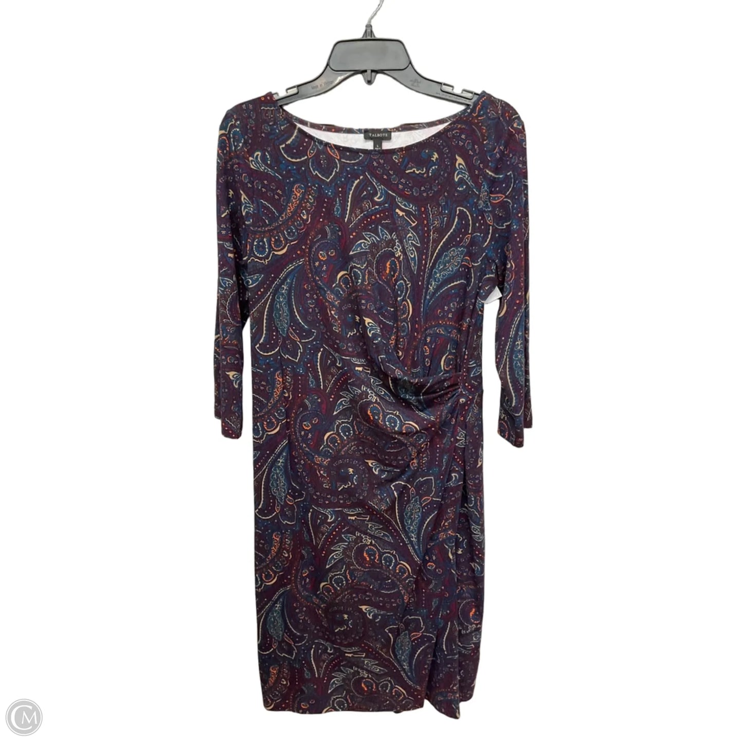 Dress Casual Midi By Talbots In Paisley Print, Size: L