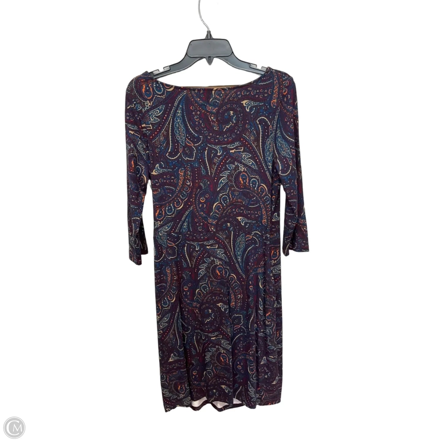 Dress Casual Midi By Talbots In Paisley Print, Size: L