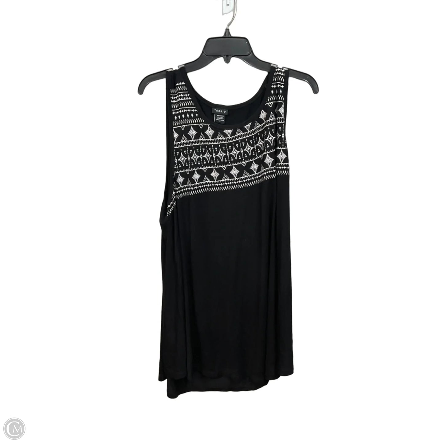 Tunic Sleeveless By Torrid In Black & White, Size: 3x