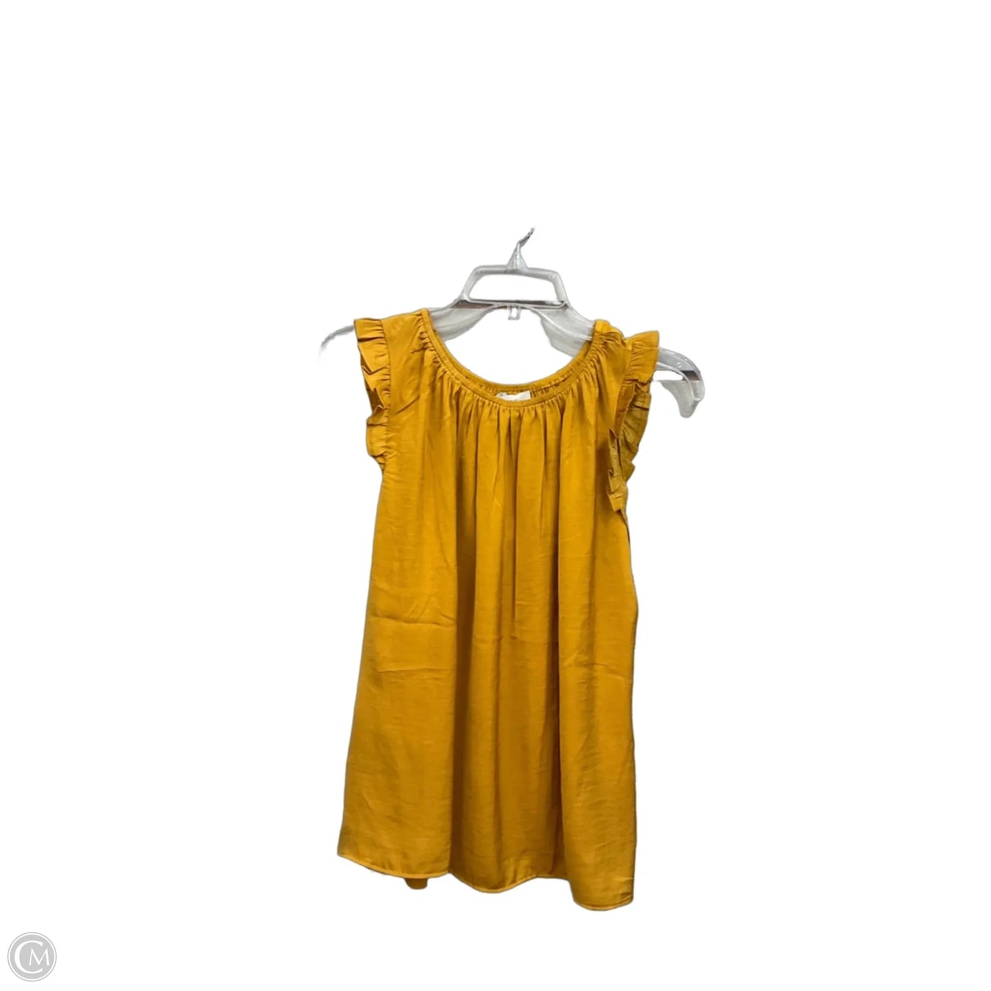 Top Sleeveless By Loft In Yellow, Size: S