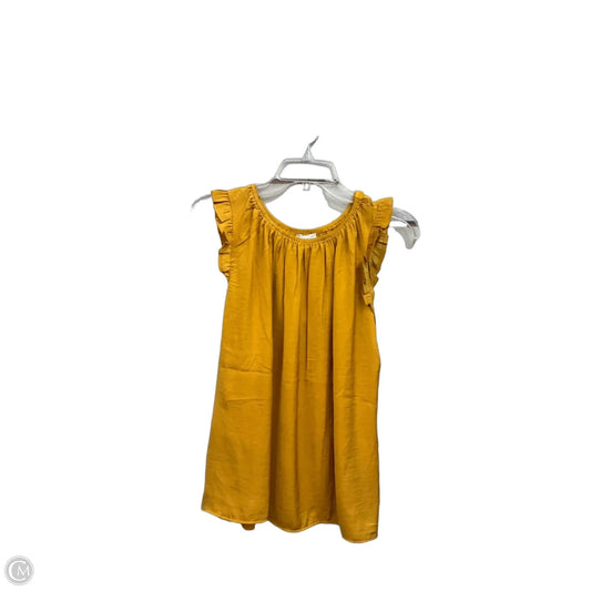 Top Sleeveless By Loft In Yellow, Size: S