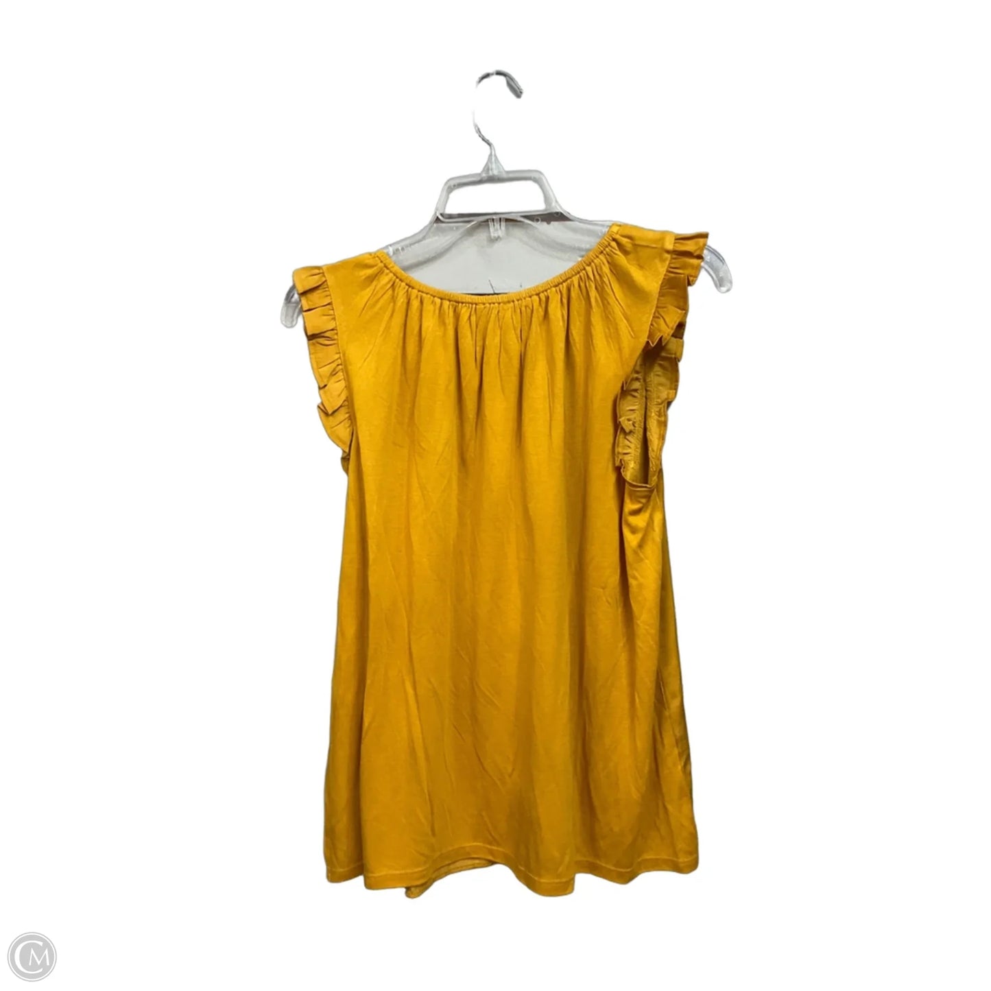 Top Sleeveless By Loft In Yellow, Size: S