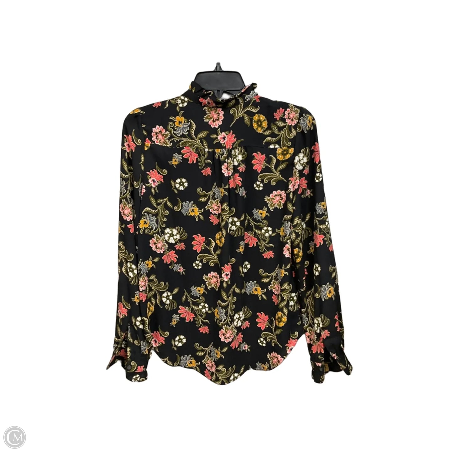 Blouse Long Sleeve By Loft In Floral Print, Size: Xs