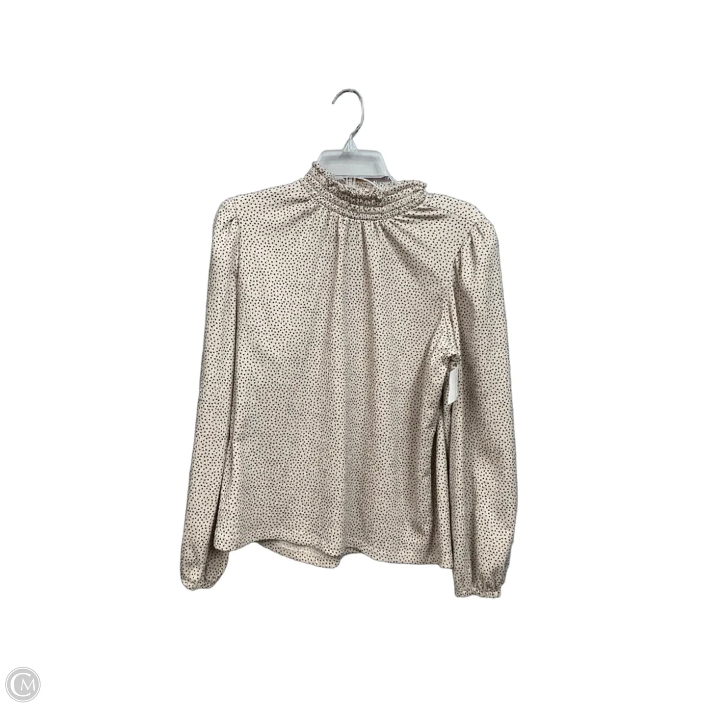 Top Long Sleeve By Loft In Polkadot Pattern, Size: S