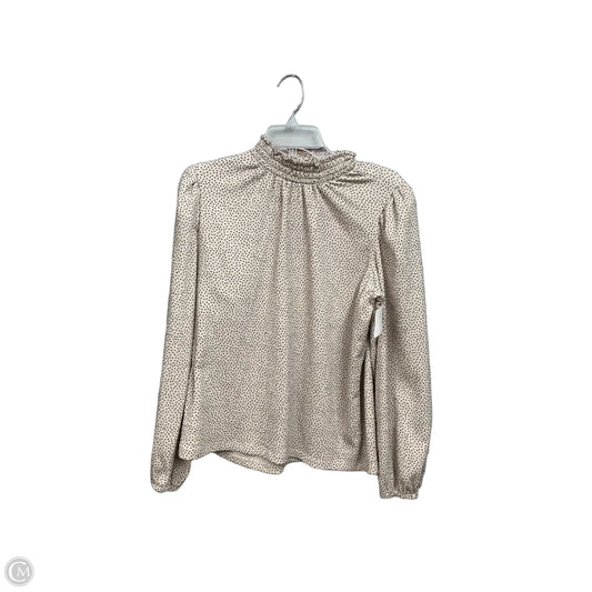 Top Long Sleeve By Loft In Polkadot Pattern, Size: S