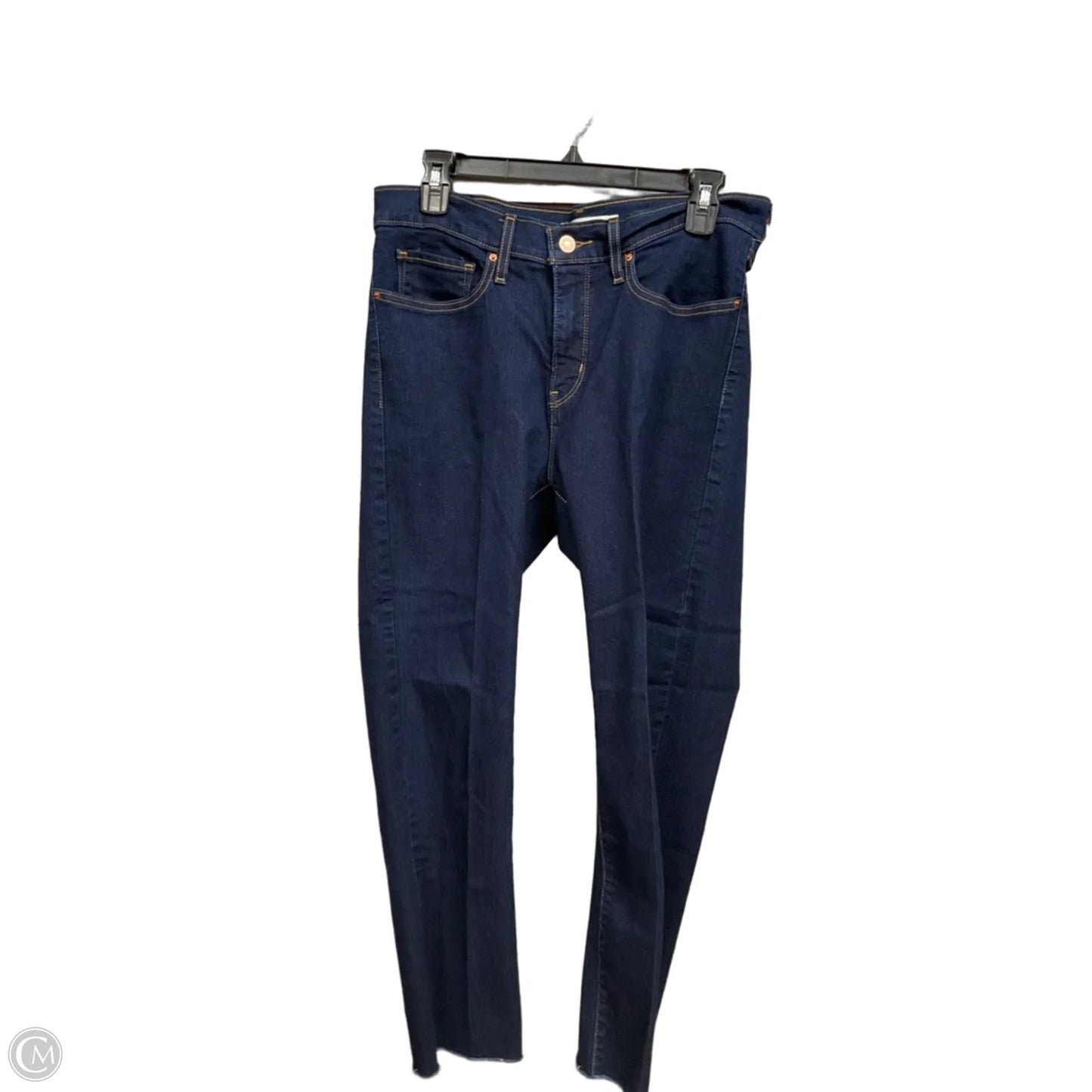Jeans Straight By Levis In Blue Denim, Size: 12