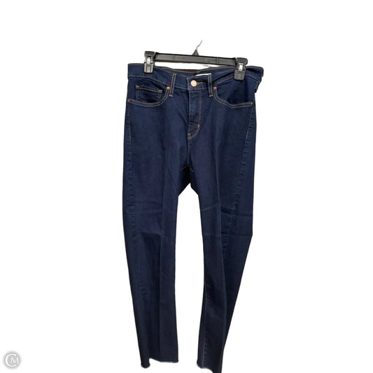 Jeans Straight By Levis In Blue Denim, Size: 12