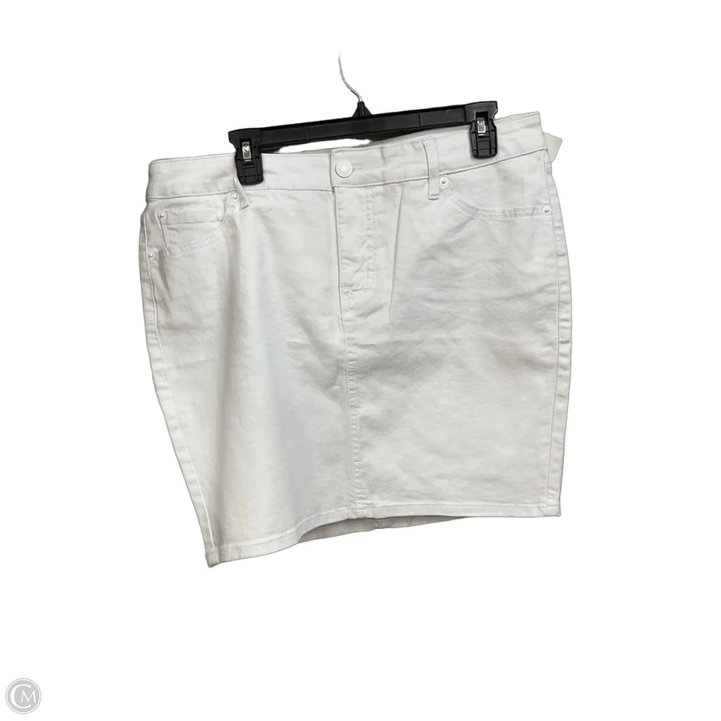 Skirt Mini & Short By Torrid In White Denim, Size: 16
