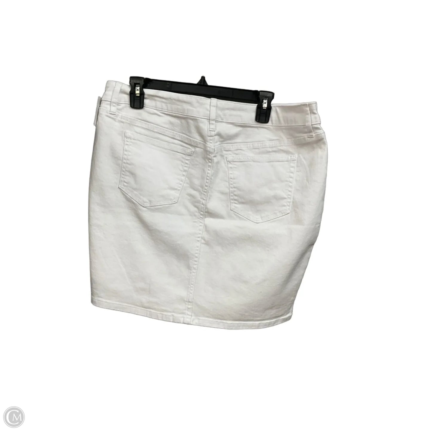 Skirt Mini & Short By Torrid In White Denim, Size: 16