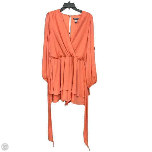 Dress Casual Short By Express In Peach, Size: L