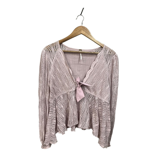 Top Long Sleeve By Free People In Purple, Size: L