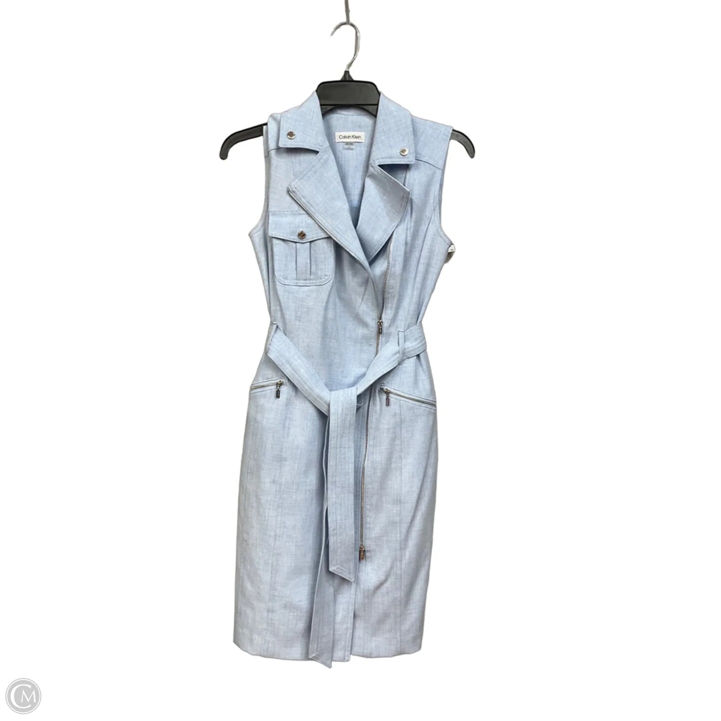 Dress Casual Short By Calvin Klein In Blue, Size: Xs