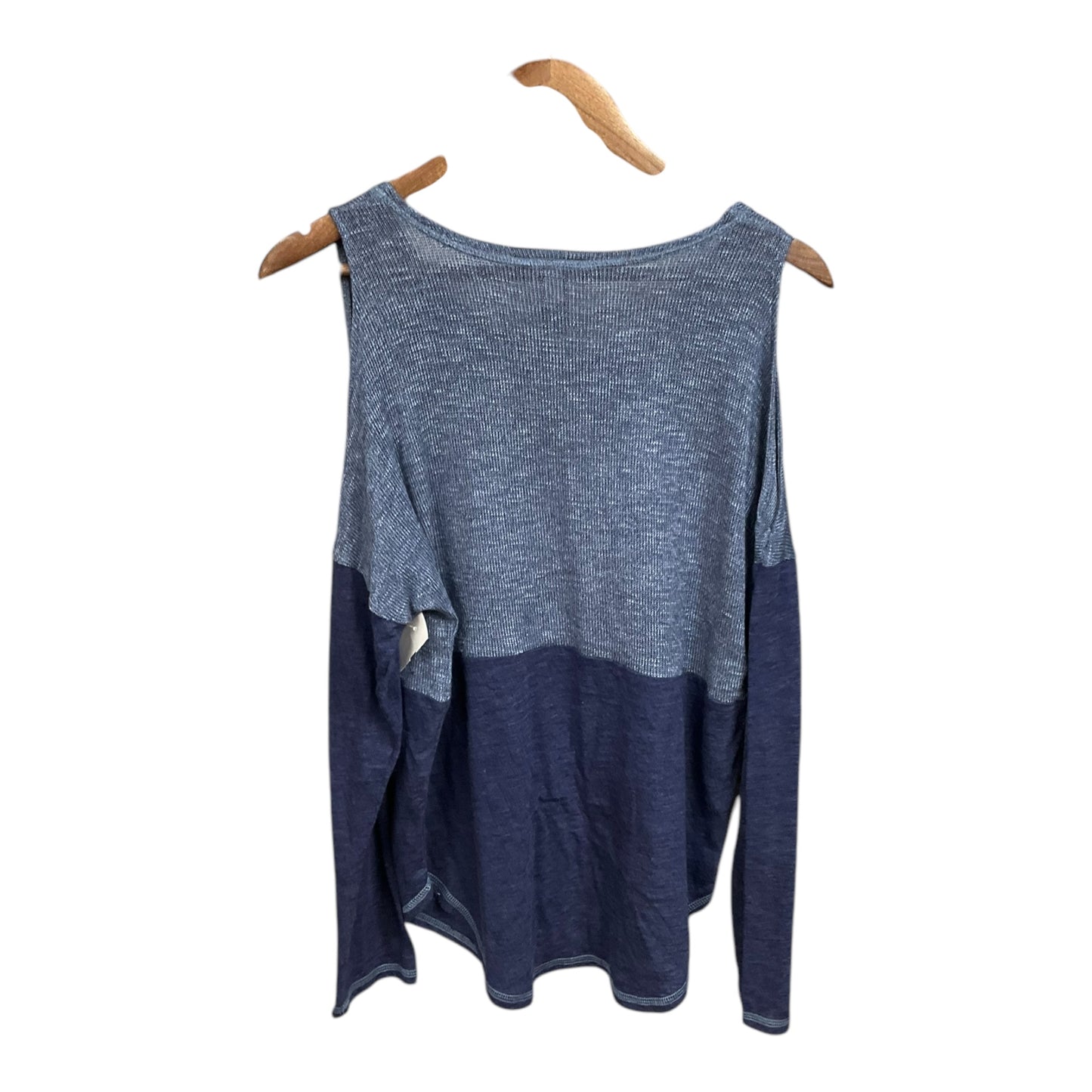 Top Long Sleeve By Inc In Blue, Size: M