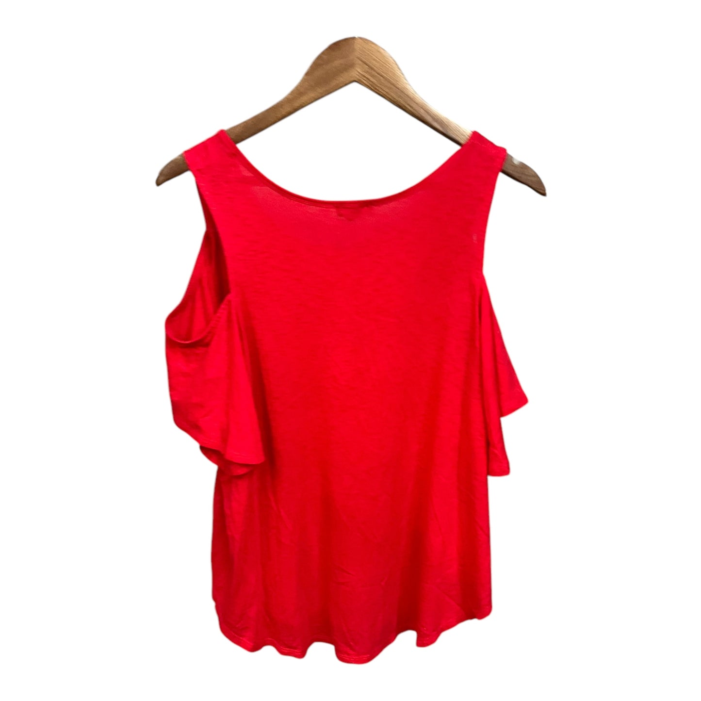 Top Short Sleeve By Express In Red, Size: M