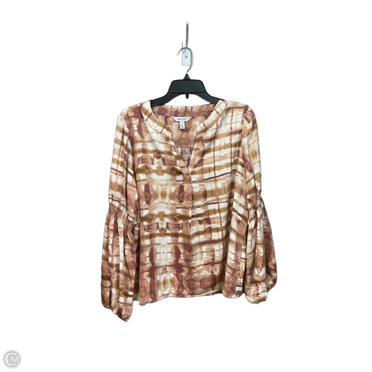 Blouse Long Sleeve By Nine West In Multi-colored, Size: Xl