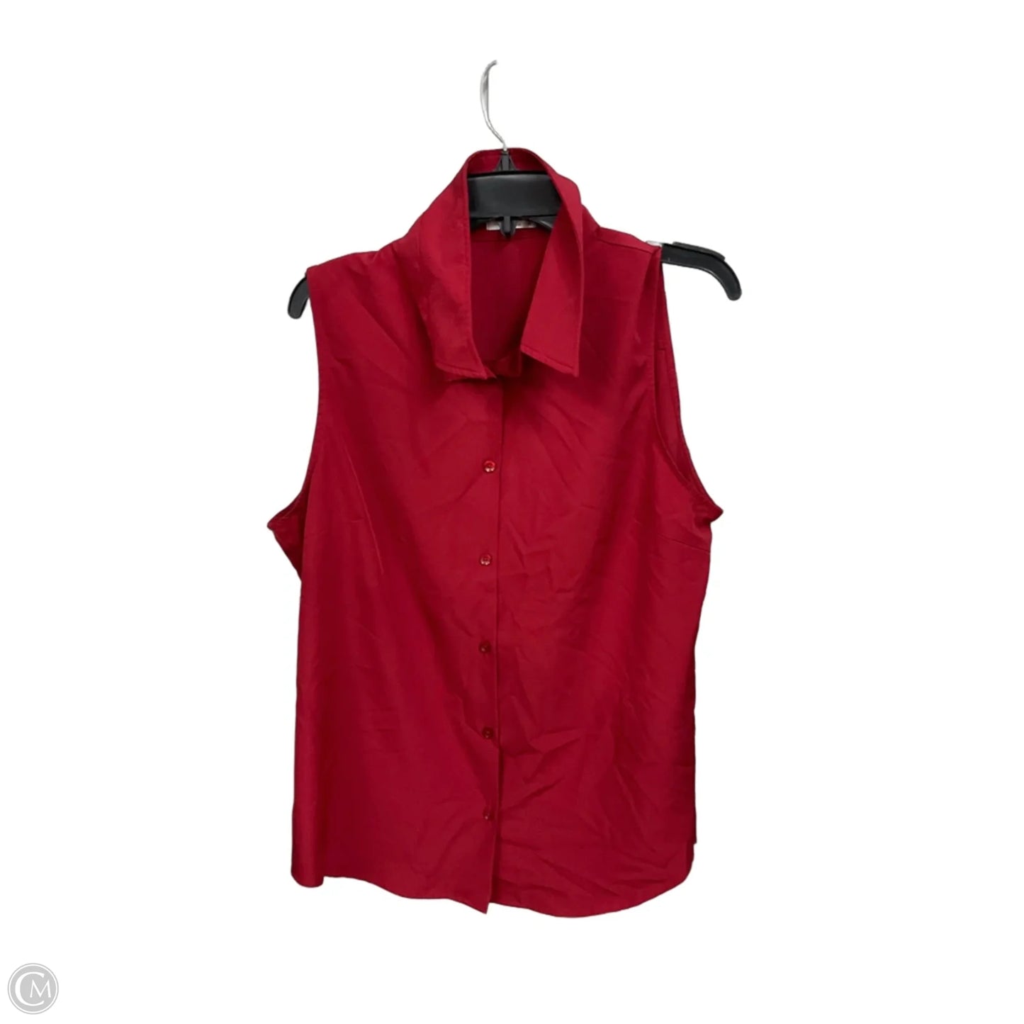Blouse Sleeveless By Zeagoo In Maroon, Size: Xl