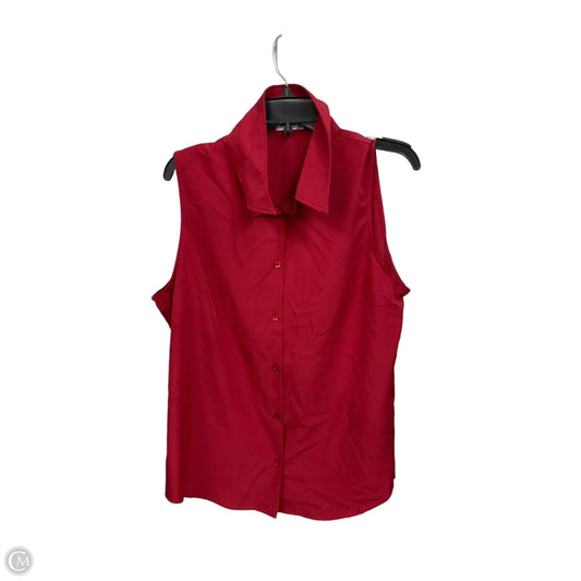 Blouse Sleeveless By Zeagoo In Maroon, Size: Xl