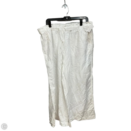 Pants Linen By Loft In White, Size: 16